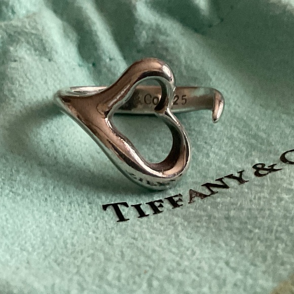 Tiffany Open Heart ring - Picture 1 of 4